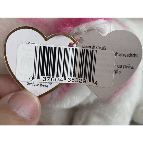 TY Beanie Boos 6" TABOR the Pink & White Tiger Plush Stuffed Animal Toy NWT - Picture 6 of 9